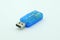 Isolated image of a Digital-to-Analogue DAC USB converter used for PC or Mac audio playback.