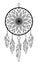 ISOLATED IMAGE OF A DREAM CATCHER ON A WHITE BACKGROUND