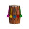 isolated indian drum. indian dhol illustration