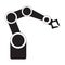 Isolated industrial robot arm icon