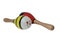 The isolated instrument shake call maracas on the white background
