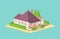 Isolated isomatic small house, Vector Property Set