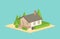 Isolated isomatic small house, Vector Property Set