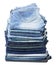 Isolated Jeans Stack