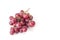 Isolated juicy bunch of large red grapes