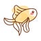 Isolated kawaii fish animal sketch. Sea life