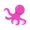 Isolated kawaii octopus animal. Sea life