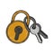 Isolated keys and padlock design