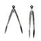 Isolated kitchenware silver equipment tool for barbecue