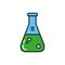 Isolated laboratory flask icon fill vector design