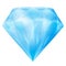 Isolated large blue diamond vector