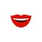 Isolated Laugh Flat Icon. Smile Vector Element Can Be Used For Laugh, Lips, Mouth Design Concept.
