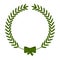 Isolated laurel wreath