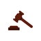 Isolated law hammer flat vector design