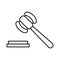 Isolated law hammer vector design