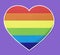 Isolated LGBT heart icon illustration