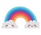 Isolated lgtbi kawaii clouds cartoons vector design