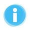 Isolated light blue round Button: Info Icon