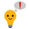 Isolated lightbulb emoticon