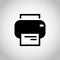 Isolated line printer icon. Vector flat pictogram