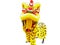 Isolated Lion Dance Mannequin. Lion mannequin that will be used in lion dance performances for Chinese New Year