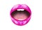 Isolated lip, beautiful makeup, sensual mouth, lip, smile. Lipstick or lipgloss. Beauty sensual lips, beautiful lip