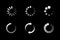Isolated loading icon set