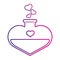 Isolated love potion on flask magic icon Vector