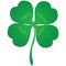 Isolated luck clover for Saint Patrick celebration