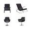 Isolated luxury leather armchairs