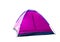 Isolated magenta dome tent on white