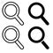 Isolated magnifying glass icon vector. zoom illustration graphic design. Loupe symbol. focus logo.