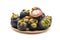 Isolated mangosteen fruits