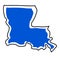 Isolated map of the state of Louisiana