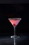 An isolated martini glass