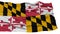 Isolated Maryland Flag, USA state