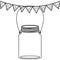 Isolated mason jar design