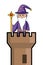 Isolated medieval and fantasy magician design vector illustration
