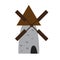 Isolated medieval windmill building icon