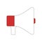 Isolated megaphone icon on a white background