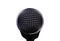 Isolated microphone on white background.