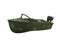 Isolated military camouflaged boat toy.