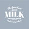 Isolated milk vector logo. White writing. Dairy emblem. Old school sticker.