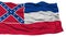 Isolated Mississippi Flag, USA state