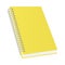 Isolated mockup yellow notebook vector design