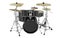 Isolated modern black drums front view