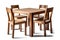 Isolated Modern Wooden Table with Chairs Cutout on Transparent, Background AI