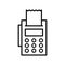 Isolated money dataphone line style icon vector design