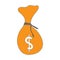 Isolated moneybag icon