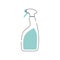 Isolated monochrome cleaning spray bottle icon Vector